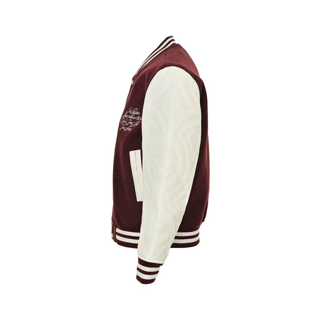 Louis Vuitton 24Fw embroidered logo jersey baseball jacket